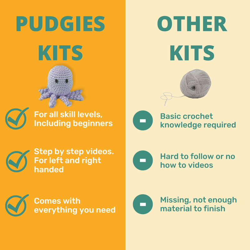 Crochet Kit for Amigurumi Animals - Complete DIY Craft Set for All Ages