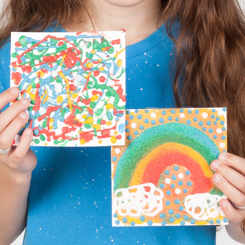 Kids Art & Craft Sand Painting Kit with 5 Colors and Tools - Creative Kids Crafts