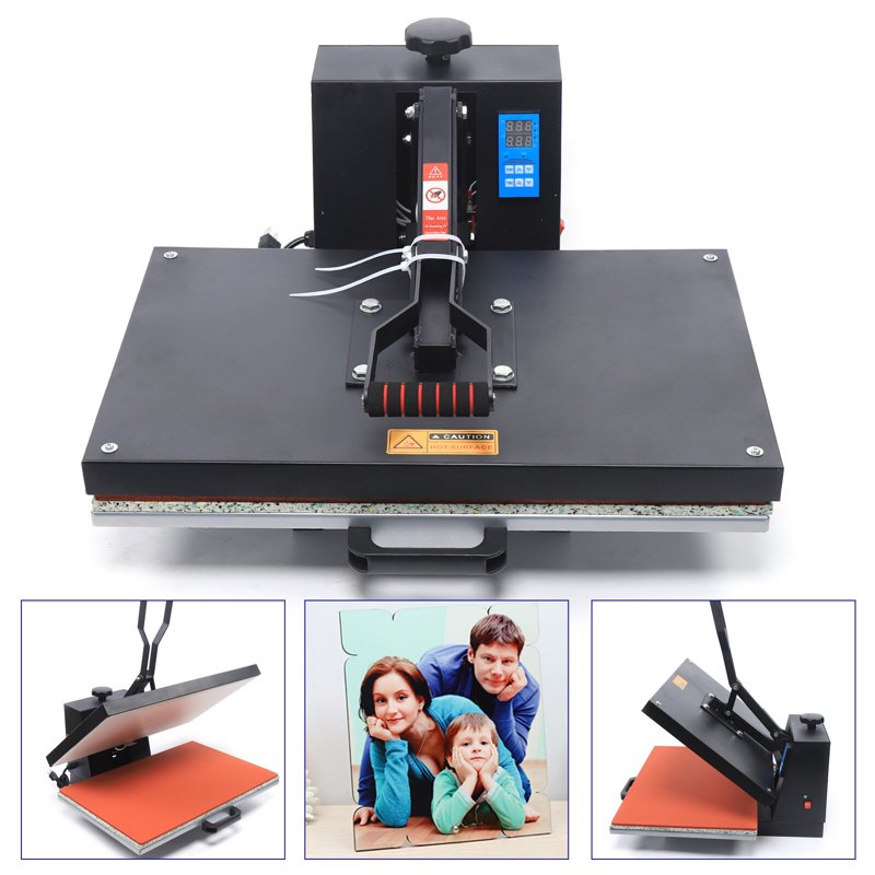 Clamshell Heat Press Machine 2800W LCD Display Flat Plate 110V for Crafts & Printing
