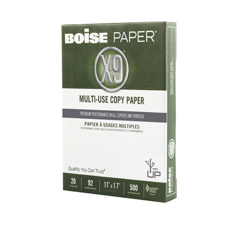 Boise X-9 Copy Paper 11x17 White 92 Brightness 2500 Sheets - Office Printing
