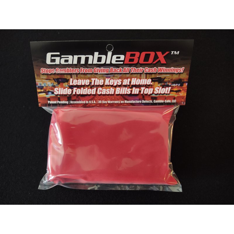 Gamble Box Portable Locking Cash Drop Safe Wallet with Red Velvet Bag