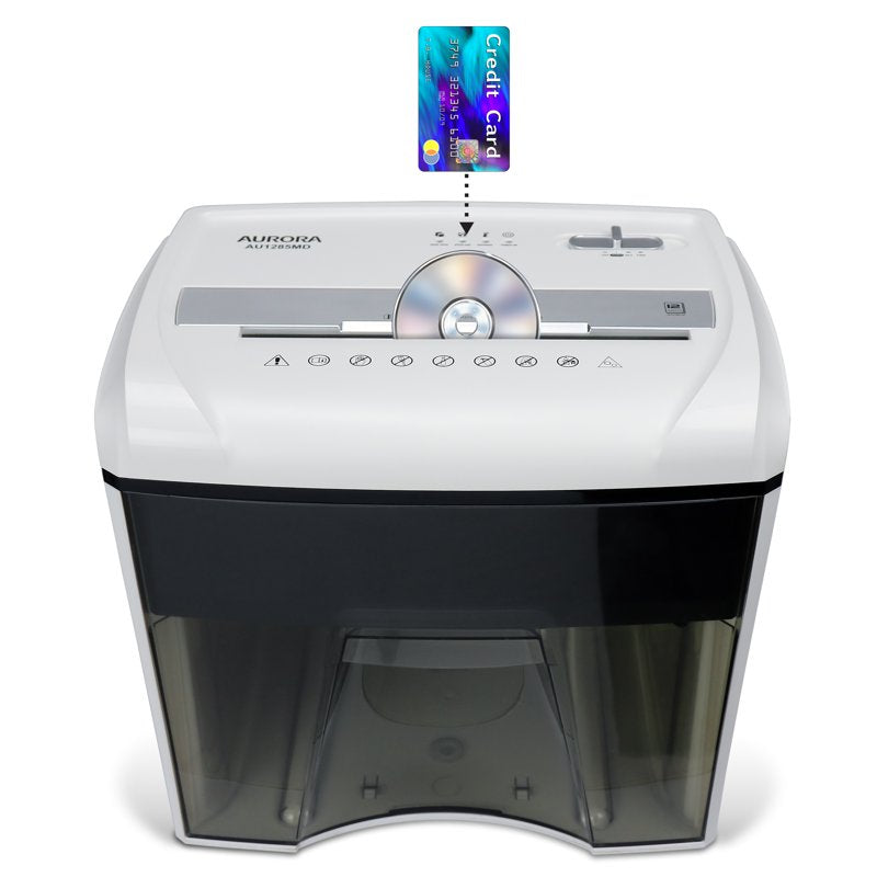 Compact Desktop Paper and Credit Card Shredder - 12 Sheets, Micro-Cut Security