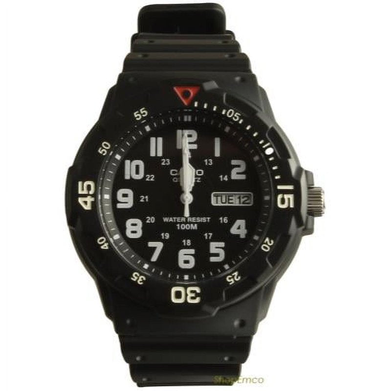 Men's Dive Style Watch with Water Resistance and Resin Strap