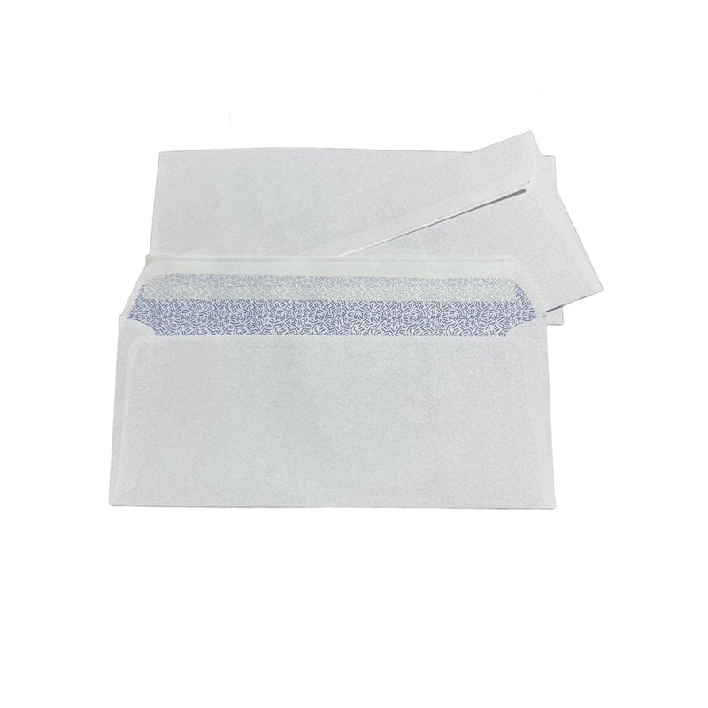 Bulk #10 Self-Sealing Security Envelopes 4-1/8 x 9-1/2 Inches - White Pack of 500