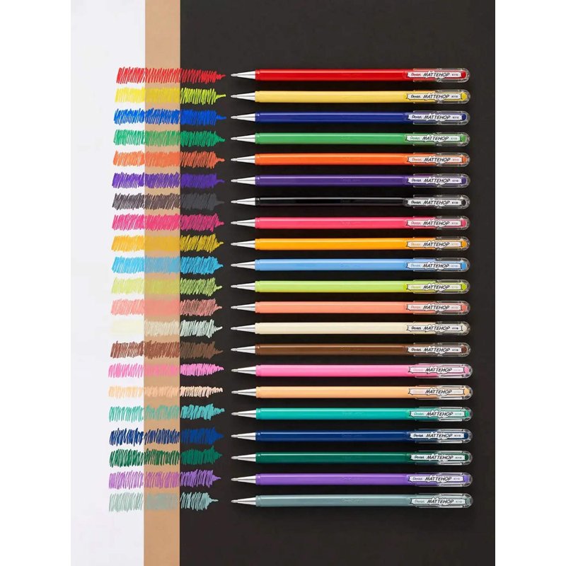 Gel Pen Set with Matte Finish, 21 Colors, 1.0mm - Premium Metal Box