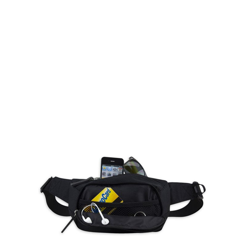 Unisex Adjustable Fanny Pack with Multiple Compartments - Black