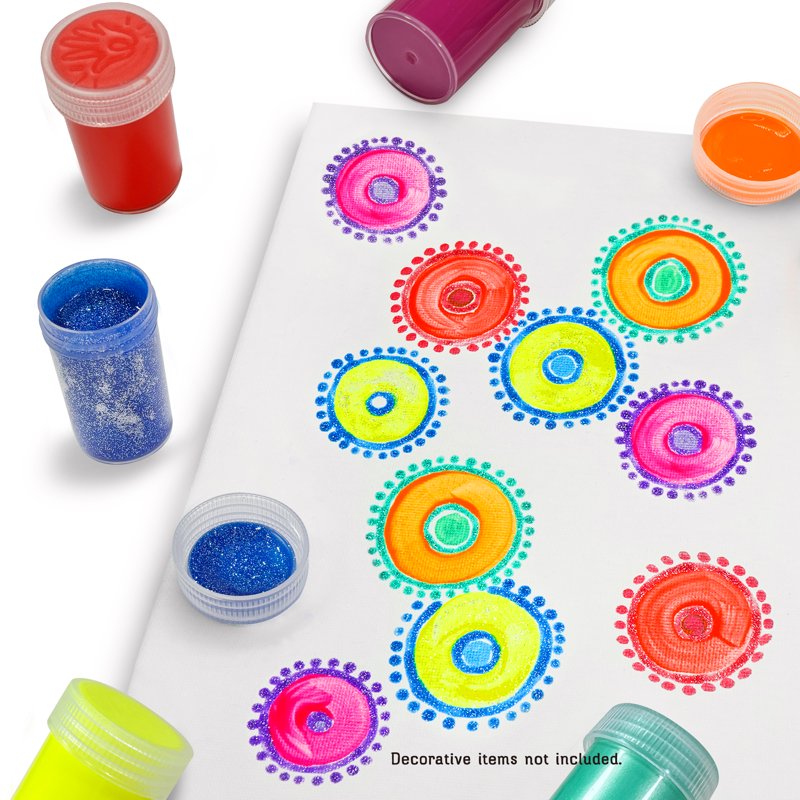 Washable Tempera Paint Set - 24 Non-Toxic Bright Colors for Kids Art