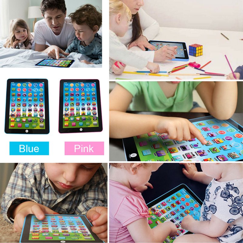 Kids Educational Touchscreen Learning Tablet for ABC Numbers & Words Pink