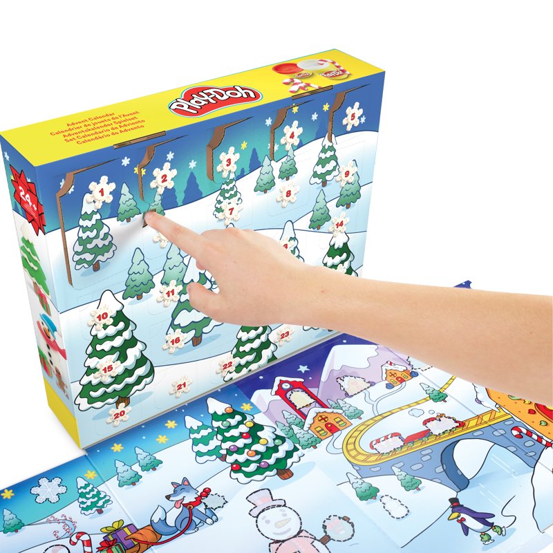 Kids Advent Calendar Playset with 24 Days of Surprises and Play-Doh Cans