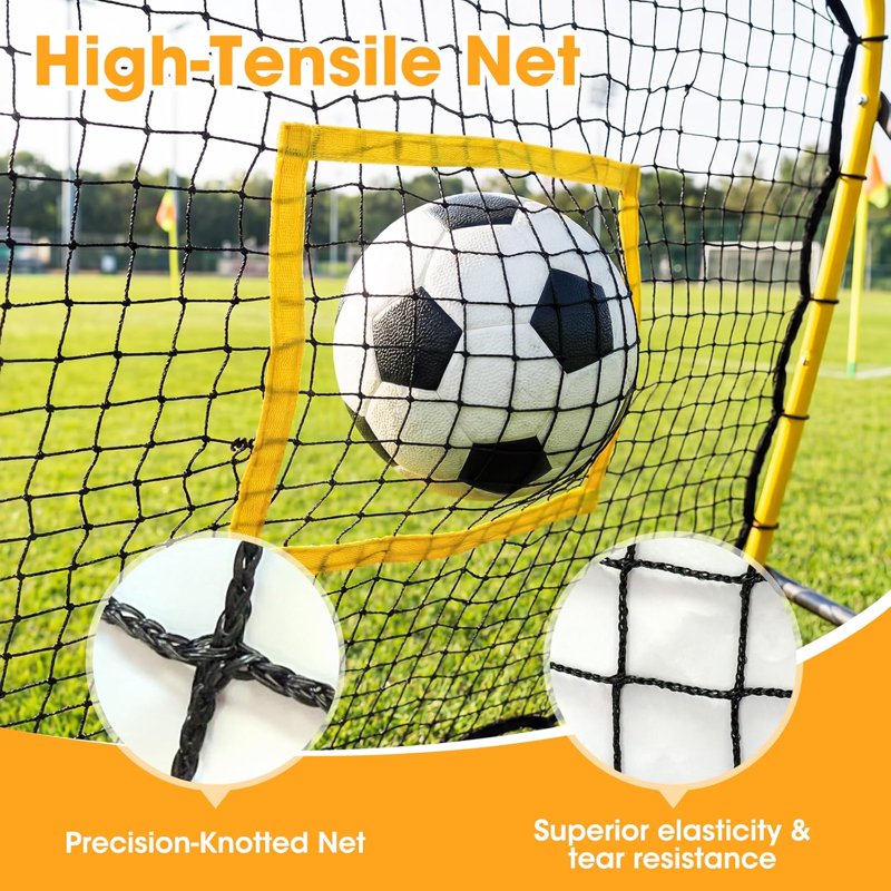 Adjustable Rebound Net for Soccer Baseball Volleyball - 3.7x3.7 ft