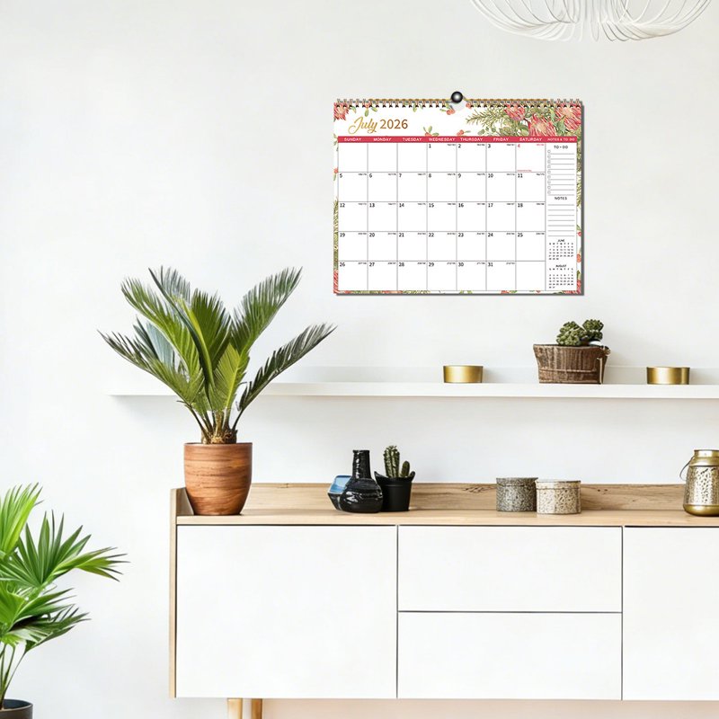 2026-2027 Wall Calendar 18-Month Planner with Holidays & Notes - Thick Paper