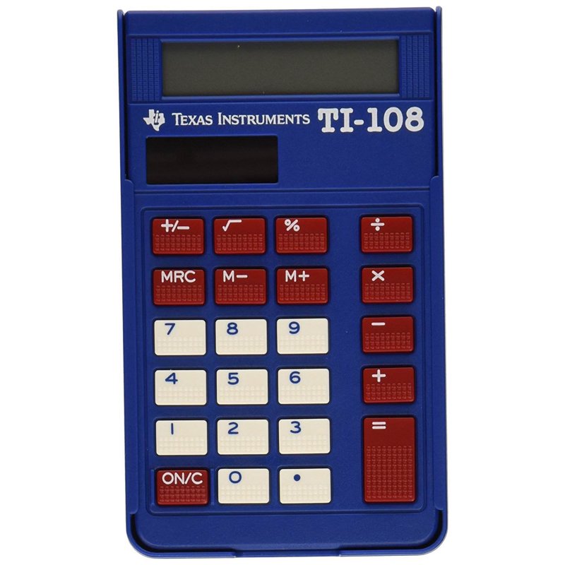 Solar Powered Calculator - 8 Digit LCD Desk Math Basic Educational Tool