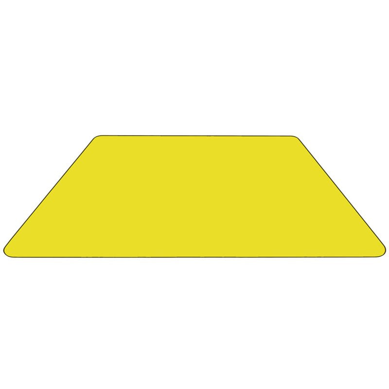 Adjustable Height Trapezoid Activity Table 29x57 Inches - Scratch & Stain Resistant Laminate