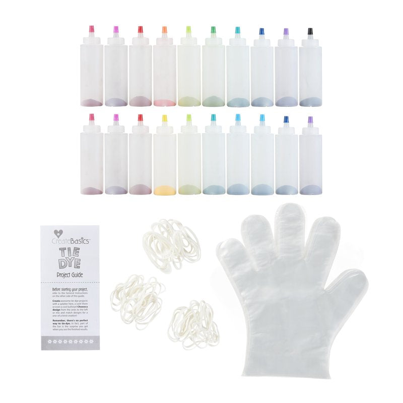 20-Color Tie-Dye Party Kit for Group Crafts and DIY T-Shirt Projects