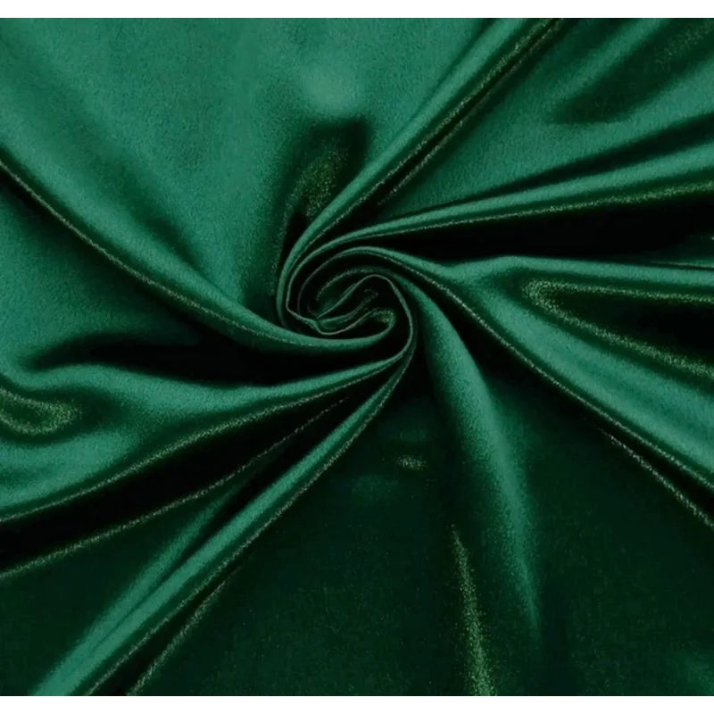 Semi-Sheer Faux Silk Window Curtains 2-Pack - Dark Green 84" Length