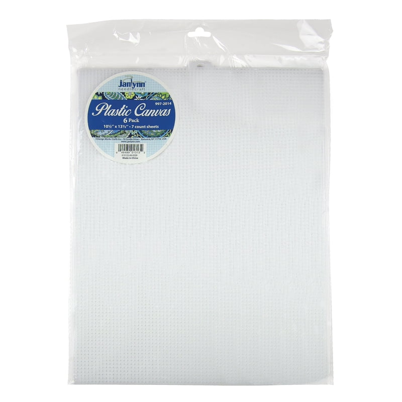Plastic Canvas Sheets Pack of 6 - 7 Count Clear Crafting Canvas for Cross-Stitch & Embroidery
