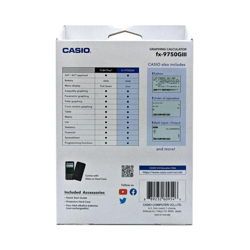 Casio FX-9750GIII Graphing Calculator for Students & College