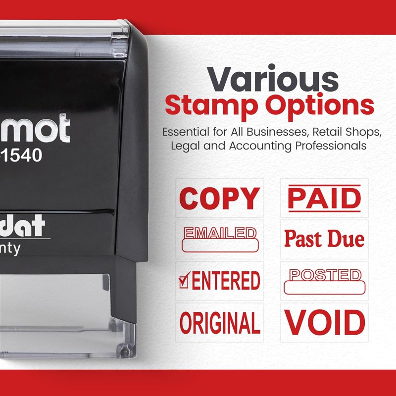 Self-Inking Rubber Stamp for Business & Office Use - Promot Paid Stamp