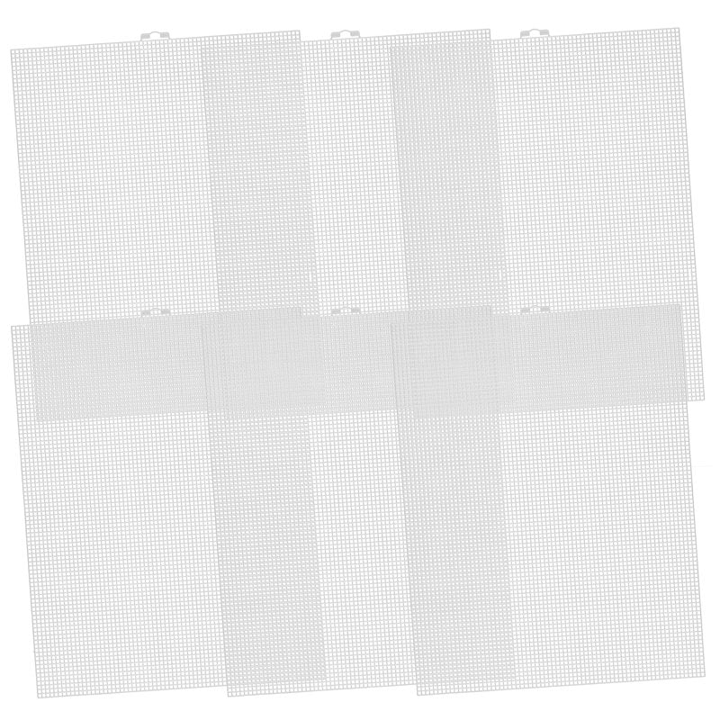 Plastic Canvas Sheets Pack of 6 - 7 Count Clear Crafting Canvas for Cross-Stitch & Embroidery