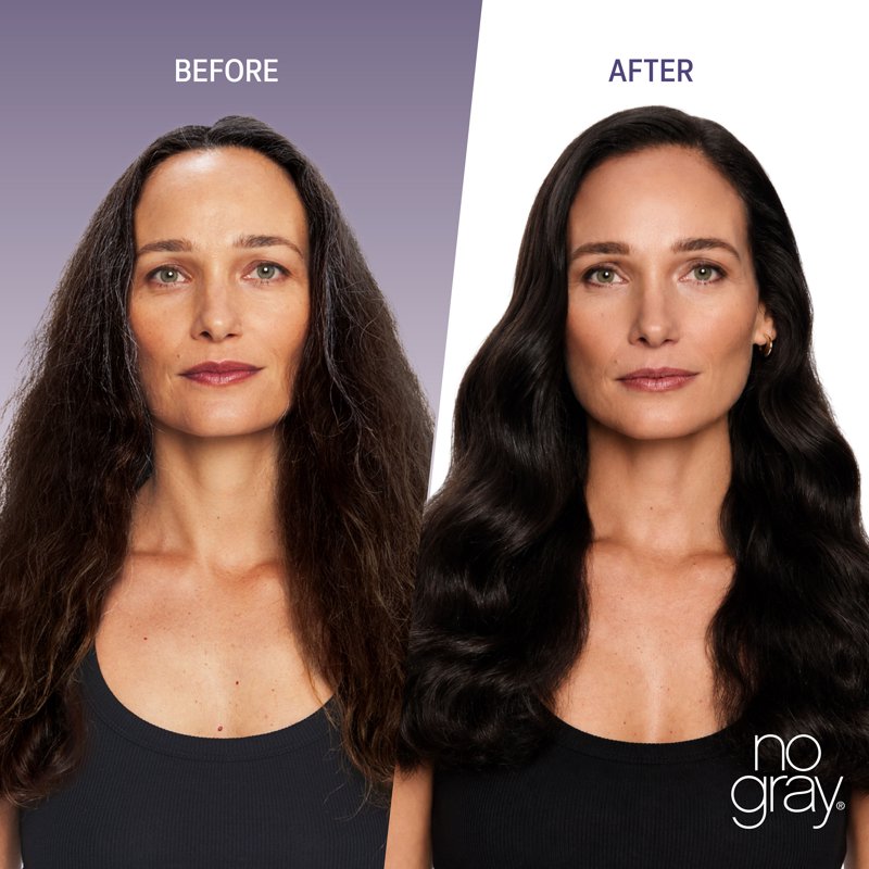Permanent Hair Color Shampoo Dark Brown - Gray Coverage & Hair Care