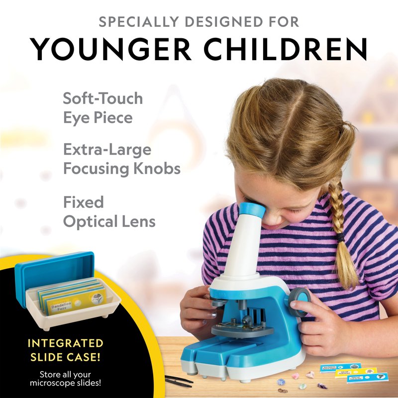 Kids Microscope Starter Kit with 400x Magnification and Accessories