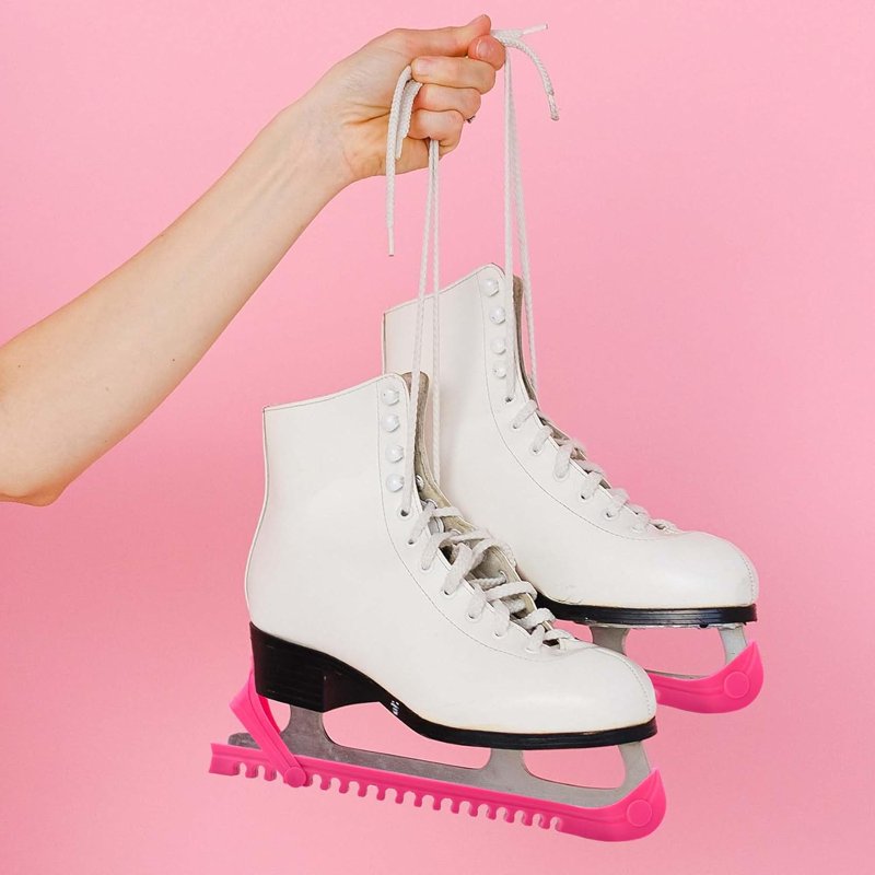Ice Skate Blade Guards with Adjustable Buckle - 4 Pack for Adults & Youth
