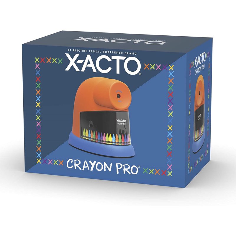 Electric Crayon Sharpener with Replaceable Blade - Classroom & Home Use