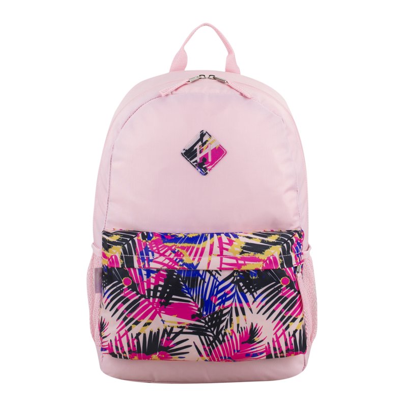 Kids Backpack with Pencil Case Pink Tropics & Butterfly Flowers