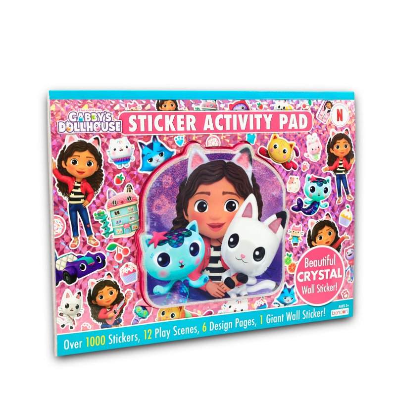 Kids Sticker Activity Pad with Over 1000 Gabby's Dollhouse Reusable Stickers