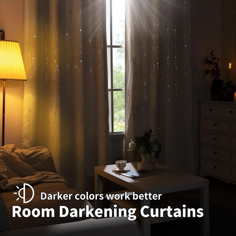 Blackout Curtains 72 Inch Length Set - Thermal Insulated Grommet Drapes with Wave Line & Dots Pattern