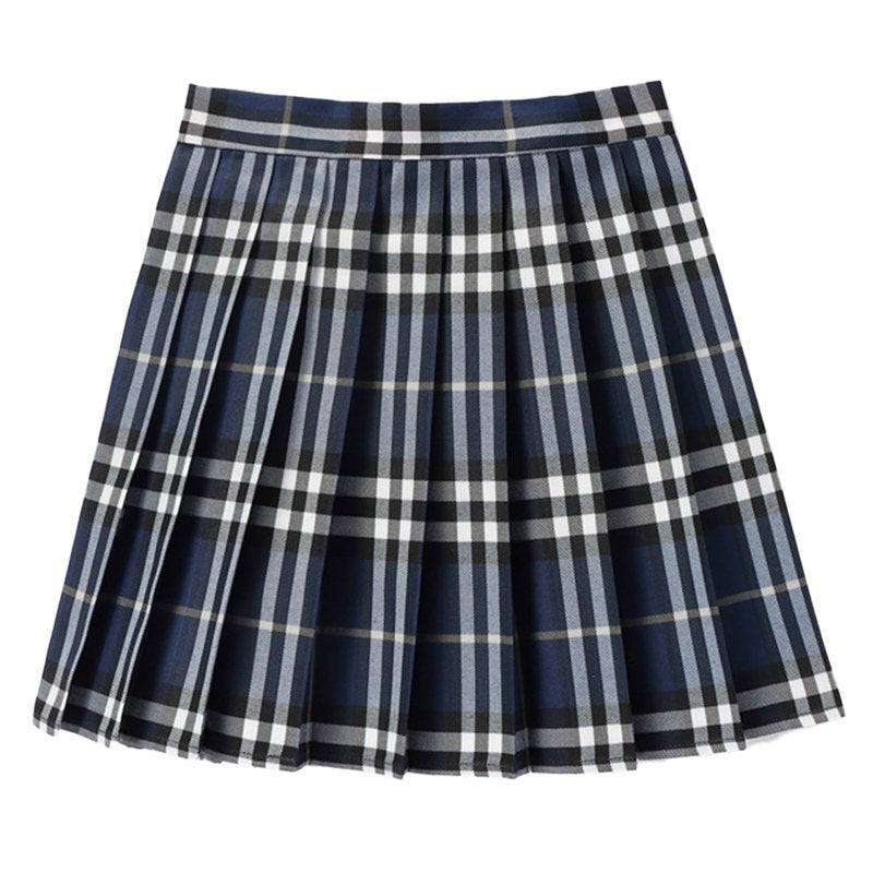 Women's Plaid High Waist Pleated Skirt - Versatile Mini Casual Party Skirt