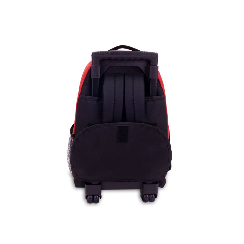 Unisex Wheeled Backpack with Multiple Pockets and Telescoping Handle