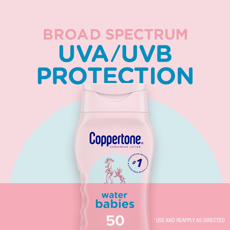 Baby Sunscreen Lotion SPF 50 Water-Resistant Hypoallergenic 8 Fl Oz