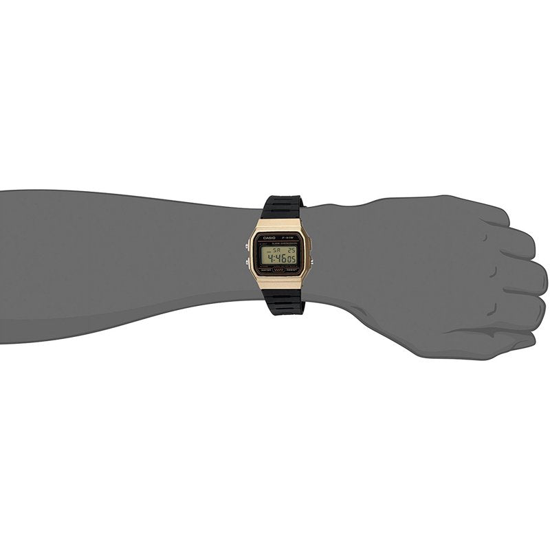 Digital Sport Watch with LED Backlight, Alarm & Calendar - Black Resin Strap