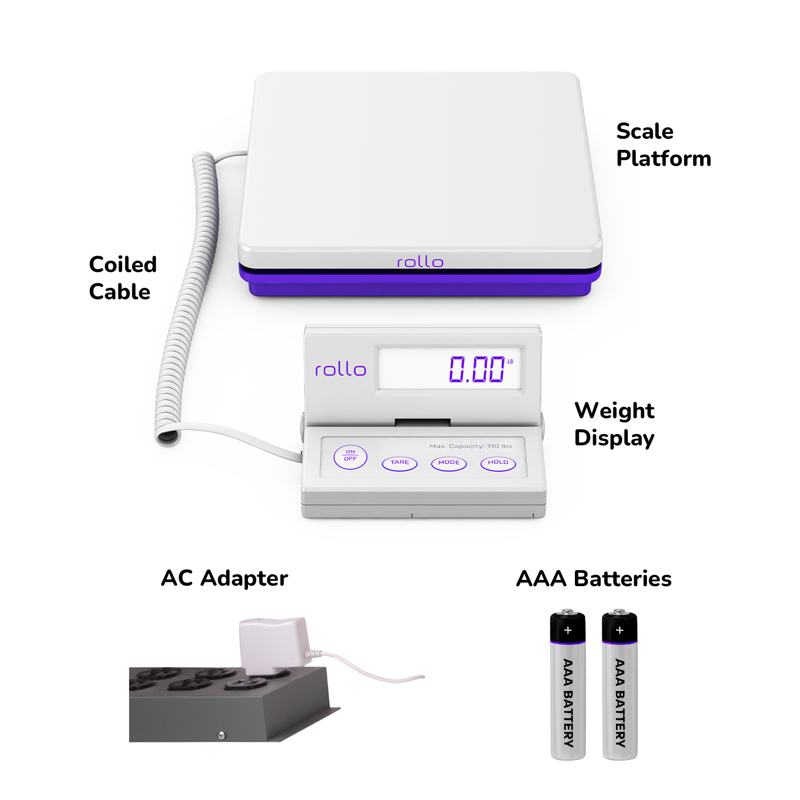 Digital Shipping Scale 110Lb Capacity for Packages Postal & Ecommerce Use