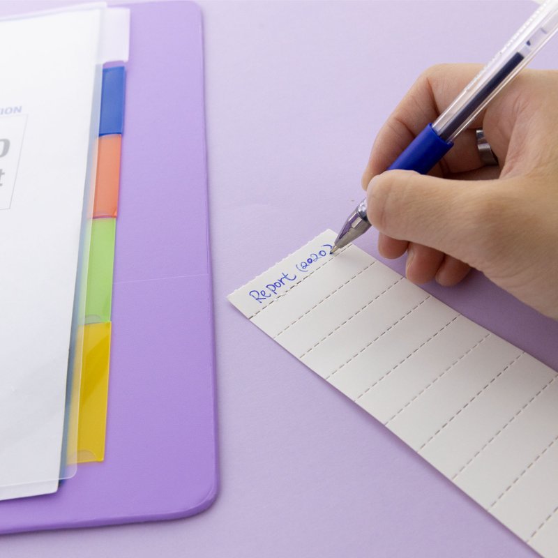 Binder Dividers with 5 Insertable Color Tabs for Organizing - 3-Ring Compatible