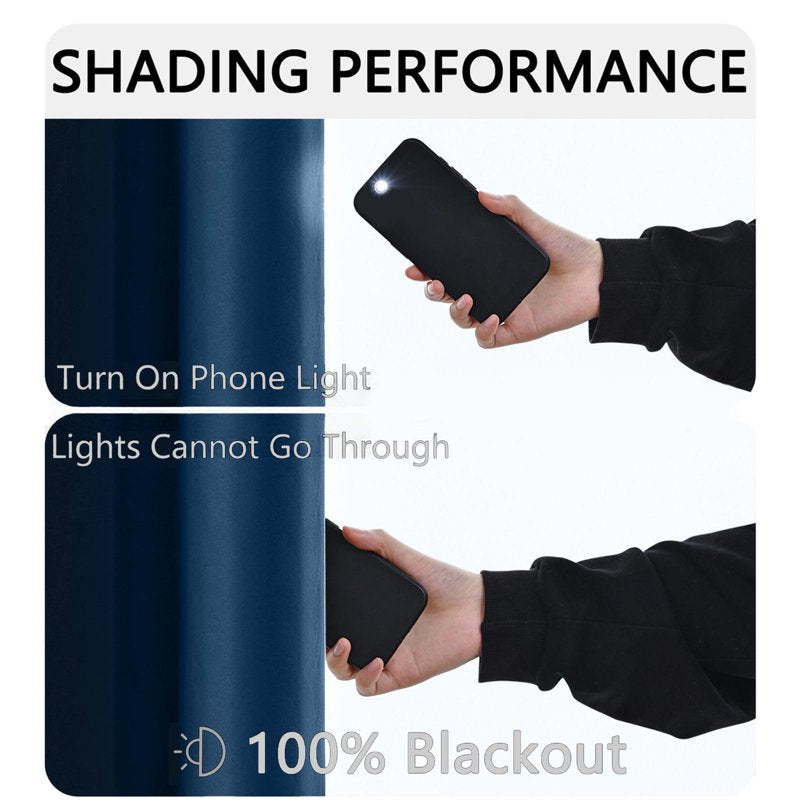 Blackout Grommet Curtain with Thermal Insulation - Light Blocking, Noise Reducing, Energy Efficient Window Drapes