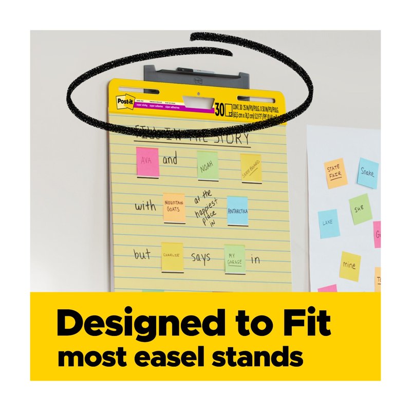 Self-Stick Easel Pads for Presentations and Brainstorming - 25 x 30 Inches, 2 Pack