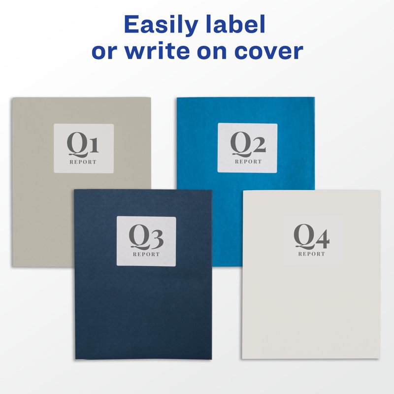 Two Pocket Folders - Holds Up to 40 Sheets, Gray Pack of 2 or Single