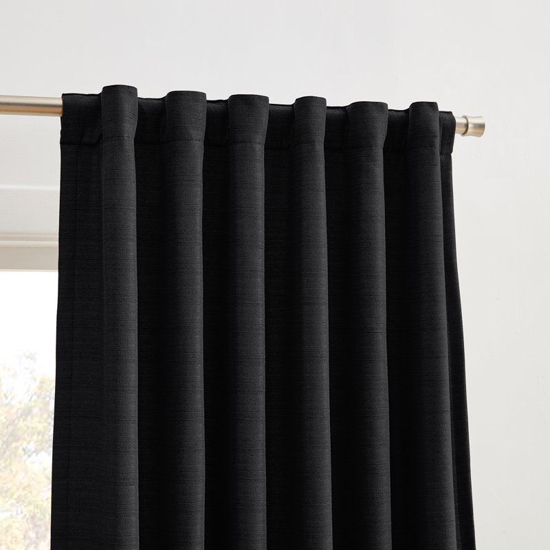 Blackout Linen Curtain Set with 3-Layer Magic Liner - Room Darkening & Insulating, 2 Panels