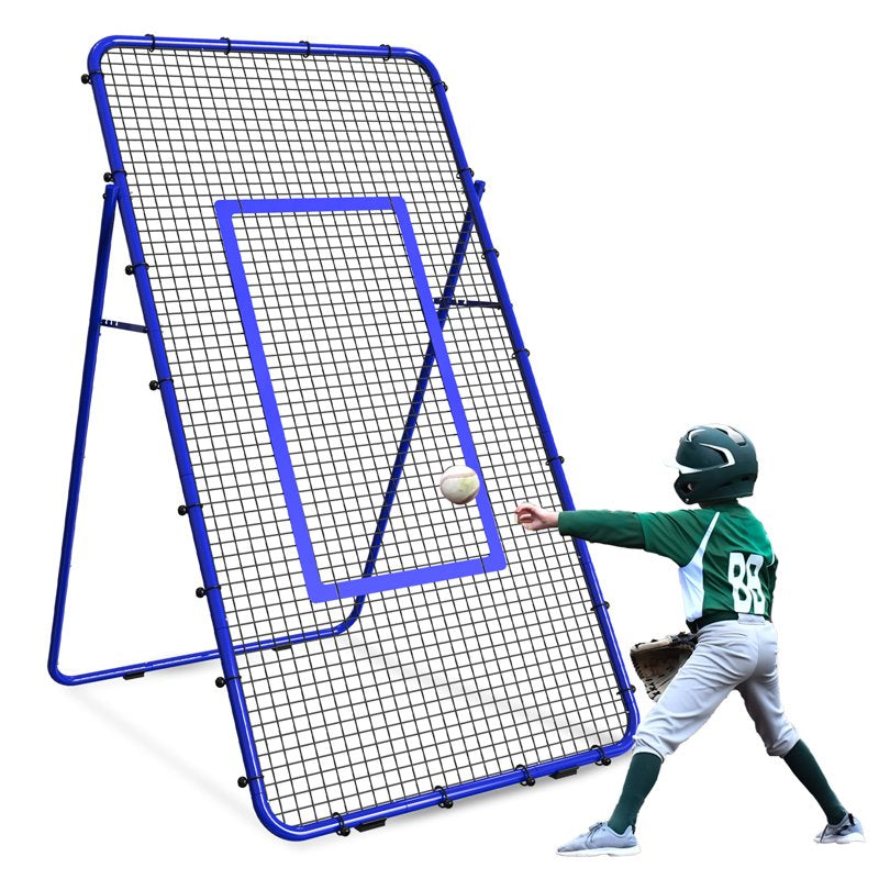 7x4 FT Adjustable Sports Rebounder Net for Volleyball Soccer Baseball Tennis Training