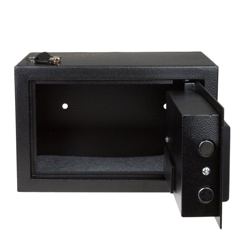 Fire Resistant Steel Digital Safe Box with Keypad and Alarm - Black