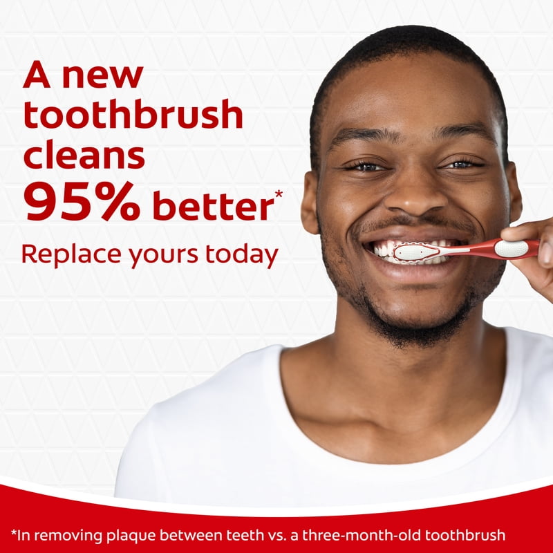 Adult Medium Toothbrush with Whitening & Tongue Cleaner - Recyclable Handle