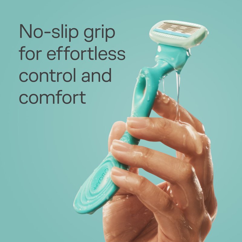 Women's Sensitive Razor with 5 Blades & Refill Pack — Hypoallergenic & Hydrating