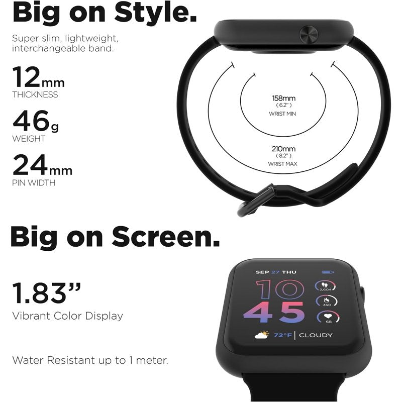 Smartwatch with Heart Rate Blood Oxygen Monitor Fitness Tracking & Notifications