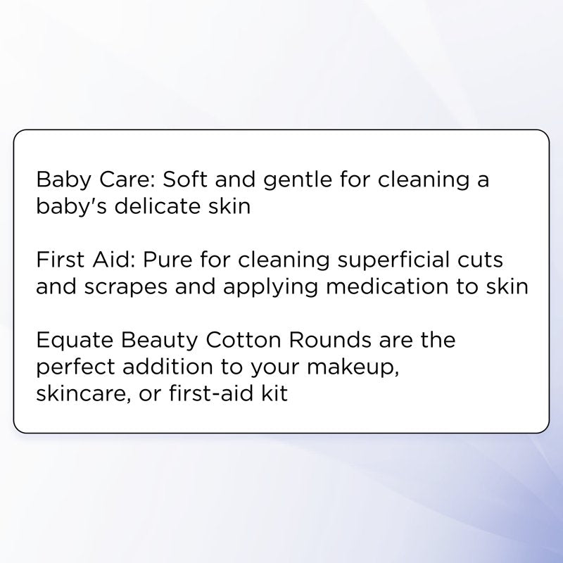 Cotton Rounds 100 Count Pack – Soft Natural Cotton for Makeup & Skincare