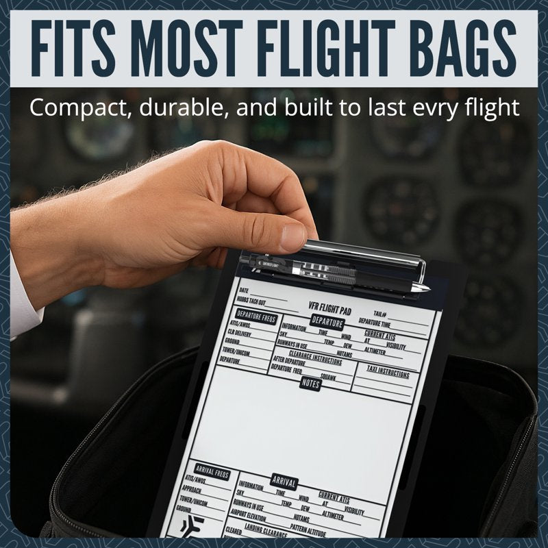 Pilot Kneeboard with Flight Pad for Navigation and Flight Data Recording