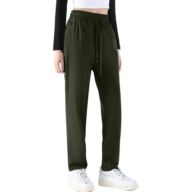 Women's Casual Stretch Active Pants with Pockets - Summer Breathable & Quick Drying