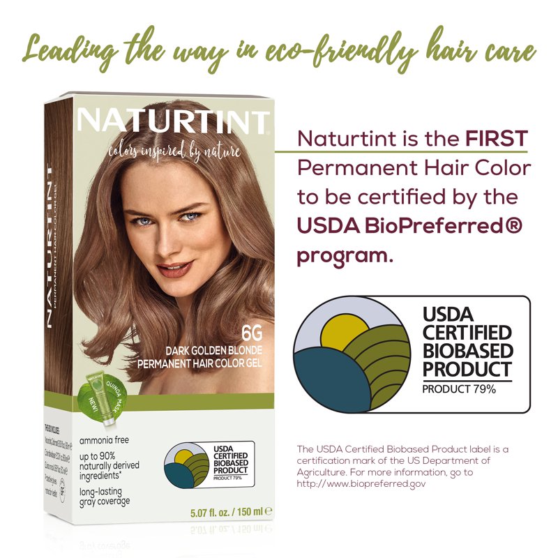 Naturtint Permanent Hair Color - 6G Dark Golden Blonde - Natural, Vegan, 2 Pack