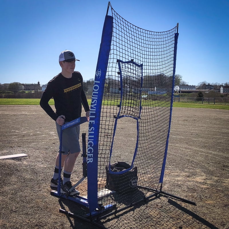 Manual Baseball & Softball Pitching Machine - Throws Up to 60 MPH for Youth & Adult Practice